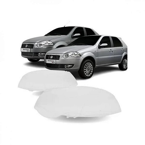 Lente do farol palio fiat de 2009 a 2020 e siena fiat de 2009 a 2019 lado direito formato de gota