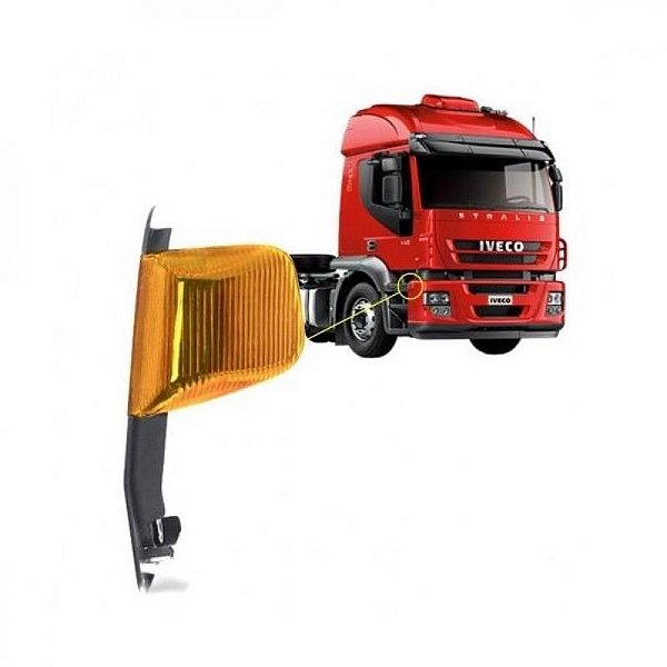 Lanterna para choque stralis iveco de 2003 a 2007 dianteira lado esquerdo âmbar