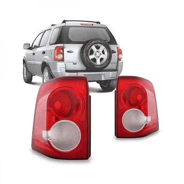 Lanterna ecosport ford de 2008 a 2012 traseira lado esquerdo cristal