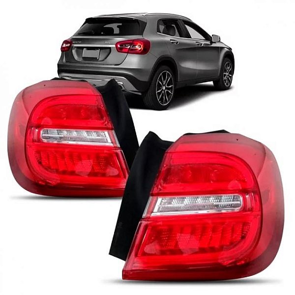 Lanterna gla mercedes benz de 2015 a 2017 traseira lado esquerdo com LED e conector redondo