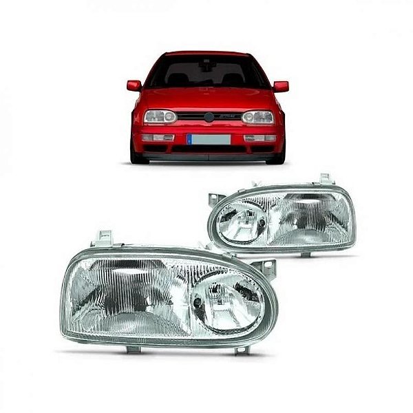 Farol golf volkswagen de 1995 a 1998 lado esquerdo foco duplo alemão gti e glx