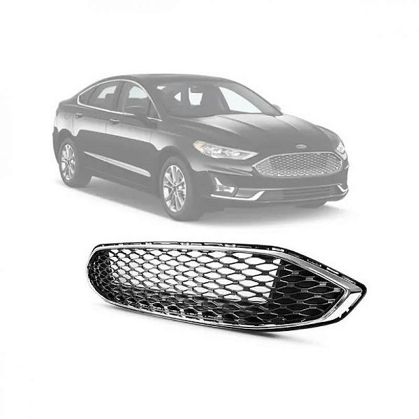 Grade do radiador fusion ford de 2017 a 2019 com friso cromado tipo colmeia