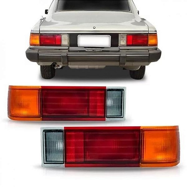 Lanterna opala chevrolet de 1985 a 1987 traseira lado direito tricolor