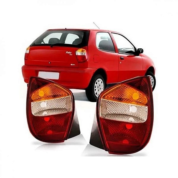 Lanterna palio fiat de 2001 a 2006 traseira lado direito carcaça preta versão fire
