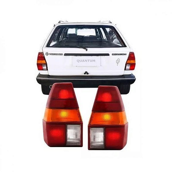 Lanterna quantum volkswagen de 1985 a 1991 traseira lado direito tricolor sem friso