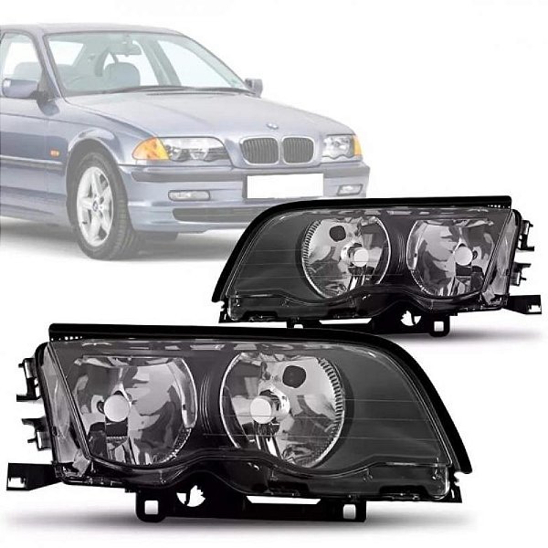 Farol série 3 bmw de 1999 a 2001 lado esquerdo sedã e perua
