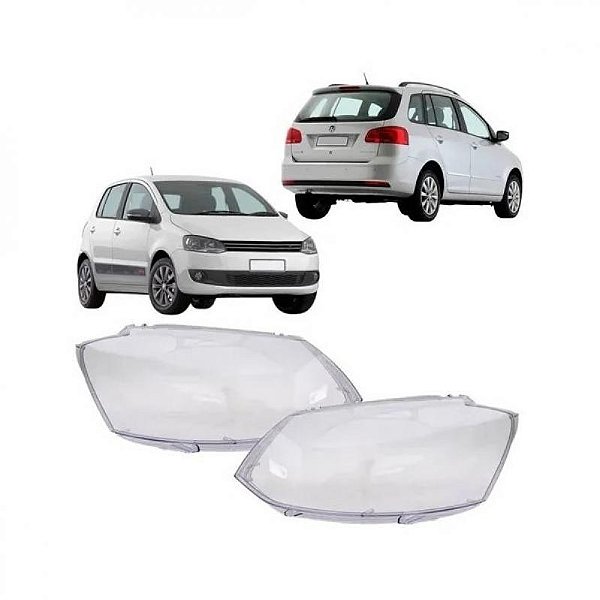 Lente de farol fox volkswagen de 2010 a 2014 lado esquerdo