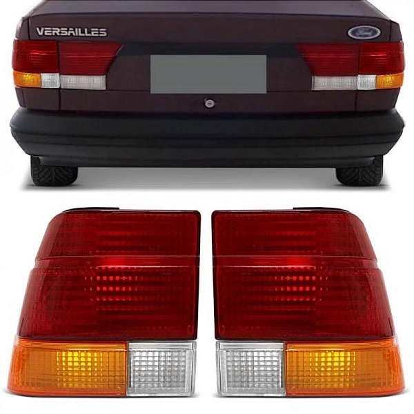 Lanterna versailles ford de 1991 a 1996 traseira lado direito tricolor