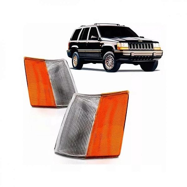 Lanterna grand cherokee jeep de 1993 a 1997 dianteira lado esquerdo junto ao farol