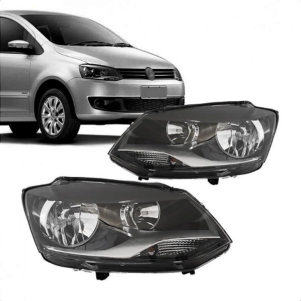 Farol fox volkswagen de 2010 a 2014 lado direito foco duplo