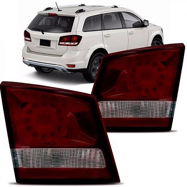 Lanterna journey dodge de 2012 a 2018 traseira da tampa do porta malas lado esquerdo fumê com LED