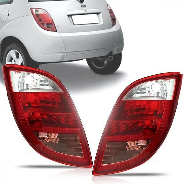 Lanterna ka ford de 2002 a 2007 traseira lado direito cristal com ré rosa