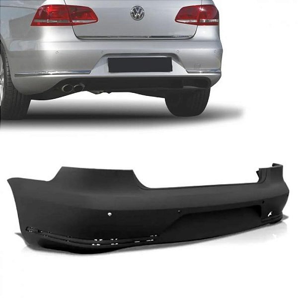 Para choque passat volkswagen de 2011 a 2015 traseiro com furo para sensor