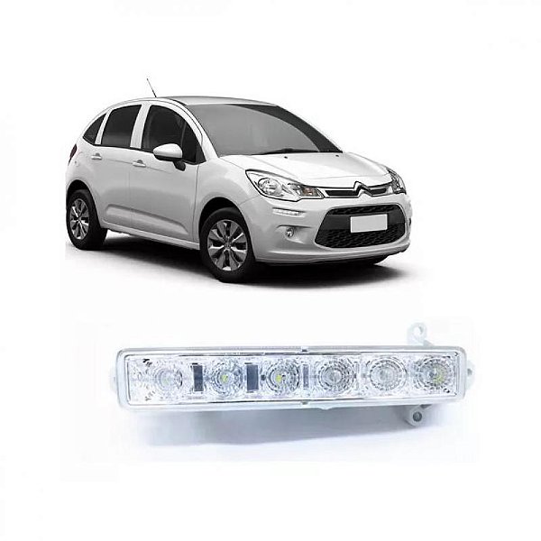 Lanterna do para choque c3 citroën de 2013 a 2020 dianteira lado esquerdo e lado direito luz diurna