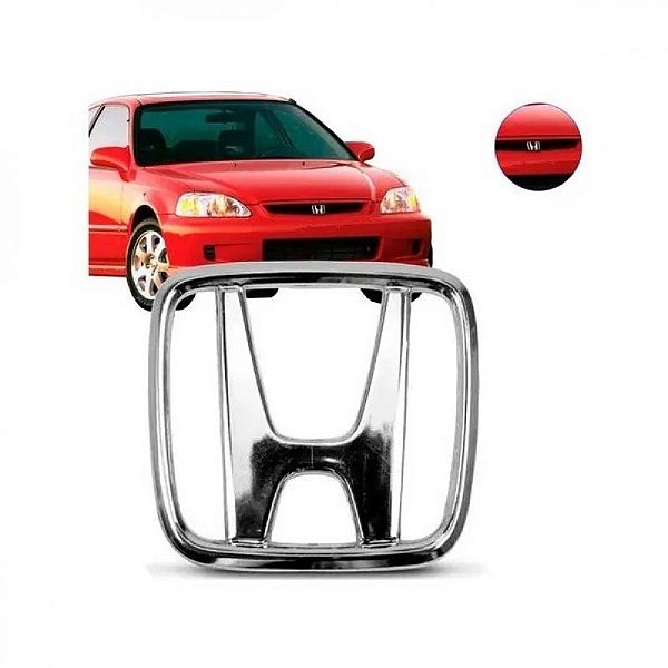 Emblema civic honda de 1996 a 2000 da grade do radiador cromado grande vectra versão hatch