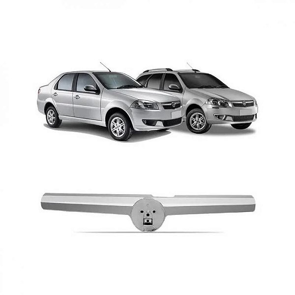 Friso da grade do radiador siena el e palio elx fiat de 2013 a 2016 para siena e de 2013 a 2019 para palio cromado