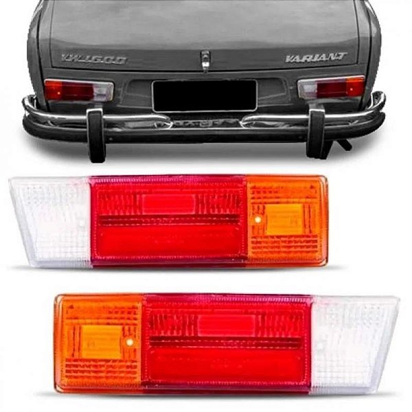 Lente de lanterna variant volkswagen de 1972 a 1977 traseira lado esquerdo