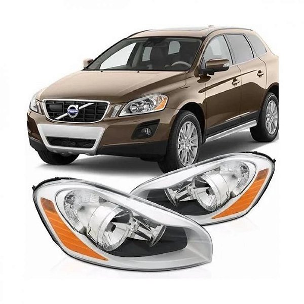 Farol xc60 volvo de 2008 a 2013 lado direito elétrico com motor sem xenon