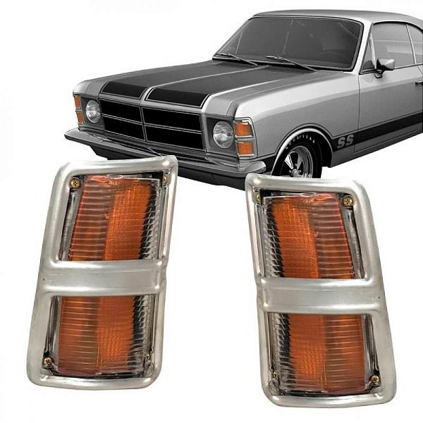 Lanterna opala chevrolet de 1975 a 1979 dianteira lado direito âmbar