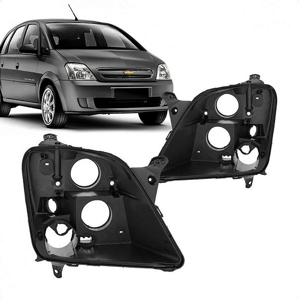 Carcaça de farol meriva chevrolet de 2002 a 2012 lado direito