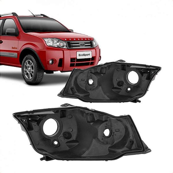 Carcaça do farol ecosport ford de 2008 a 2012 lado direito