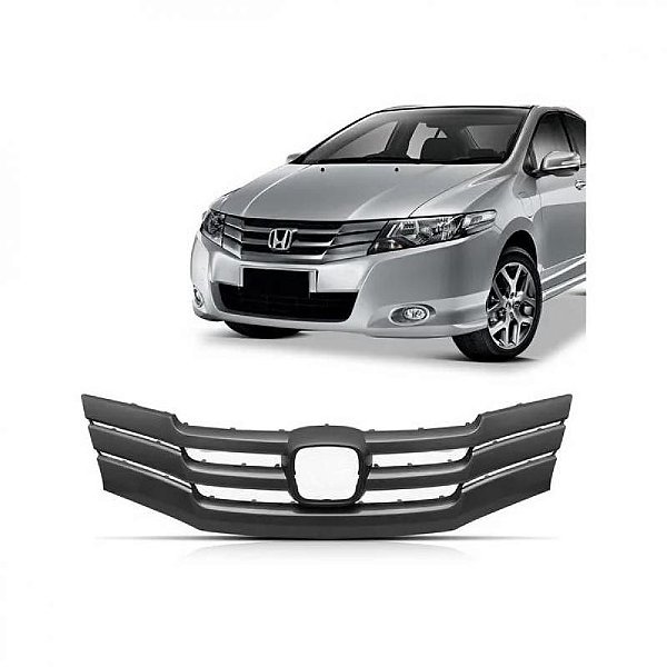 Moldura inferior do para choque da grade do radiador city honda de 2009 a 2011 cinza