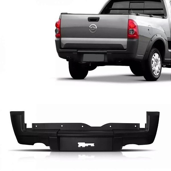 Para choque montana chevrolet de 2003 a 2010 traseiro liso e texturizado