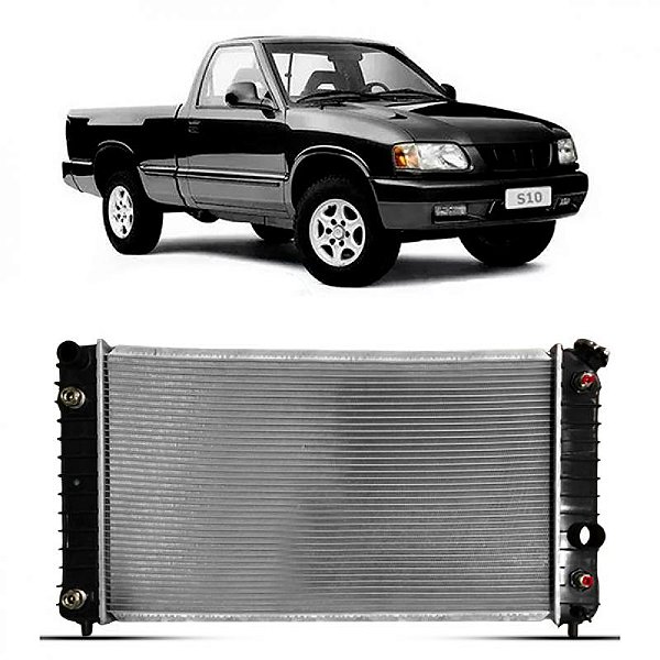 Radiador s10 e blazer chevrolet de 1997 a 2011 4.3 V6 com ar câmbio automático