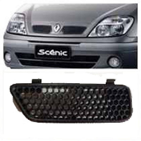 Grade do radiador scenic renault de 2001 a 2011 lado esquerdo preto