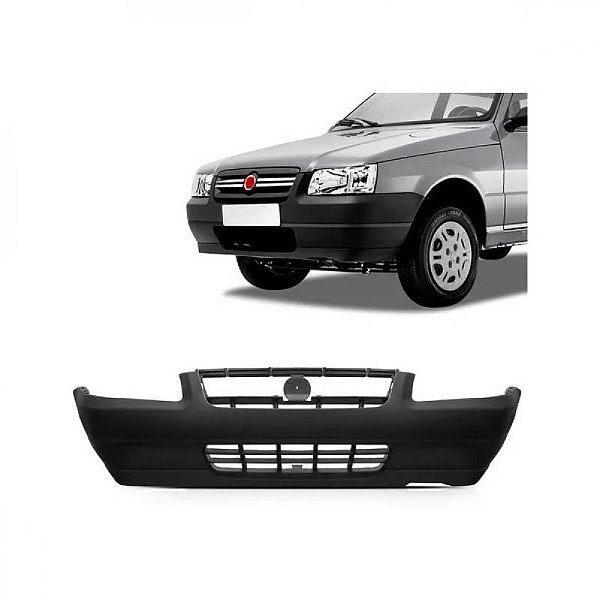 Para choque uno fiat de 2006 a 2013 dianteiro preto fire sem pisca texturizado