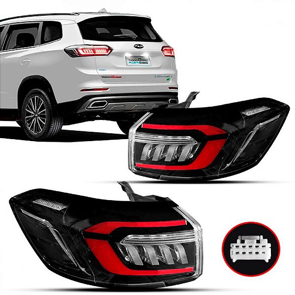 Lanterna tiggo 8 pro chery de 2022 a 2025 traseira de canto lado esquerdo híbrido DHT