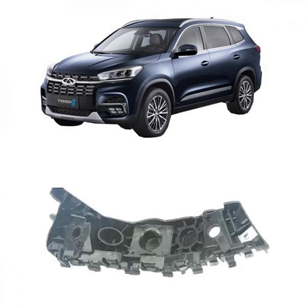 Suporte guia do para choque tiggo 8 chery de 2021 a 2025 dianteiro lado esquerdo