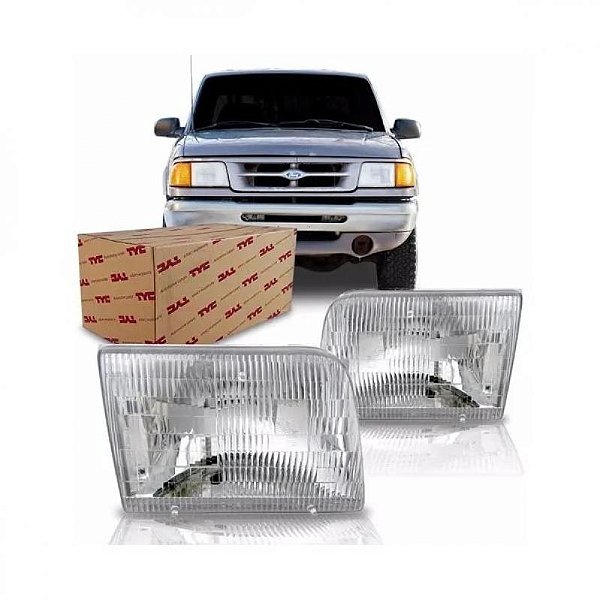 Farol ranger ford de 1993 a 1997 lado esquerdo policarbonato