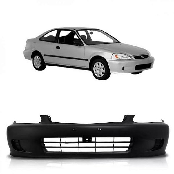 Para choque civic honda de 1999 a 2000 dianteiro preto