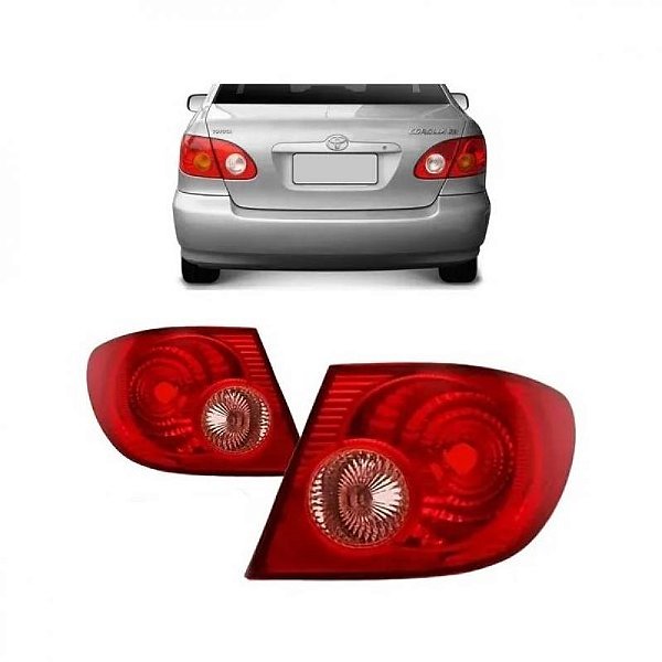 Lanterna corolla toyota de 2005 a 2008 traseira de canto lado direito rosa com ré