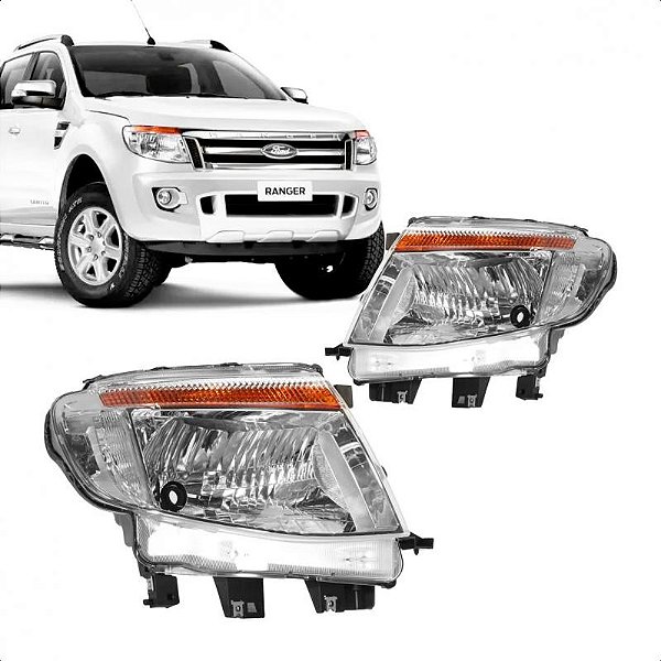 Farol ranger ford de 2013 a 2016 lado esquerdo elétrico