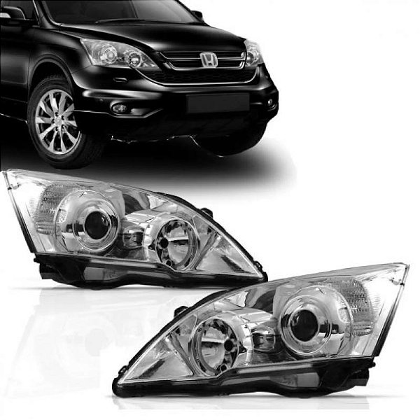 Farol crv honda de 2007 a 2011 lado direito elétrico com motor com projetor