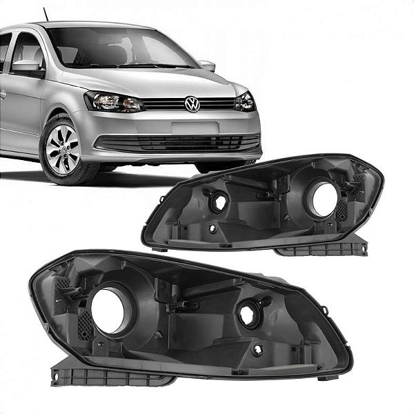 Carcaça do farol gol volkswagen de 2013 a 2016 lado esquerdo geração seis foco simples