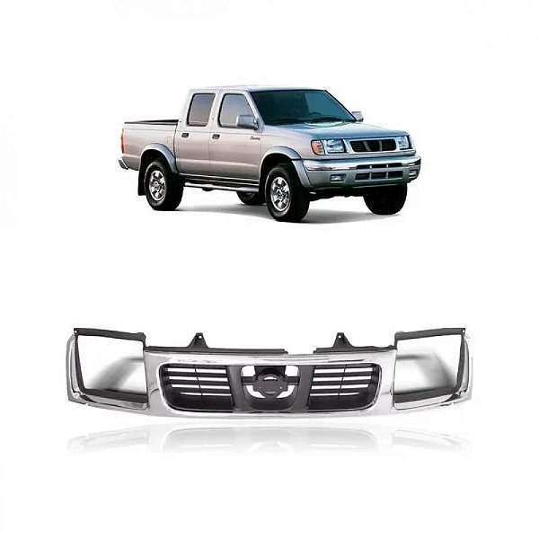 Grade do radiador frontier nissan de 1998 a 2002 cromada e cinza
