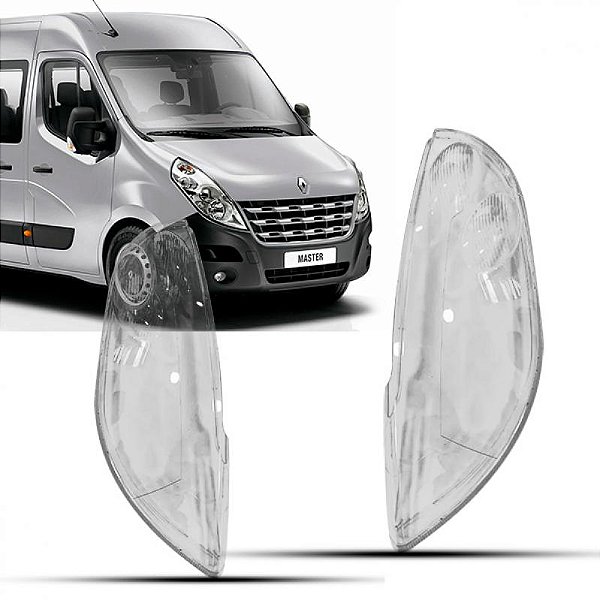 Lente do farol master renault de 2013 a 2022 lado direito