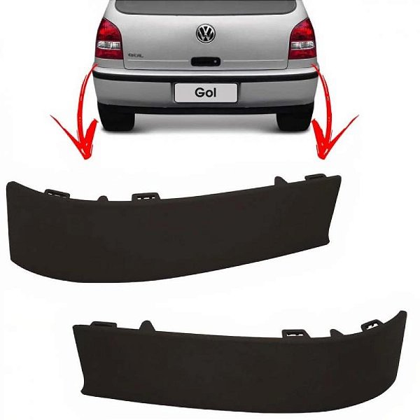 Acabamento de lanterna gol volkswagen de 2004 a 2008 traseira lado esquerdo quarta geração