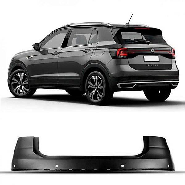 Para choque t cross volkswagen de 2019 a 2024 traseiro com furo para sensor