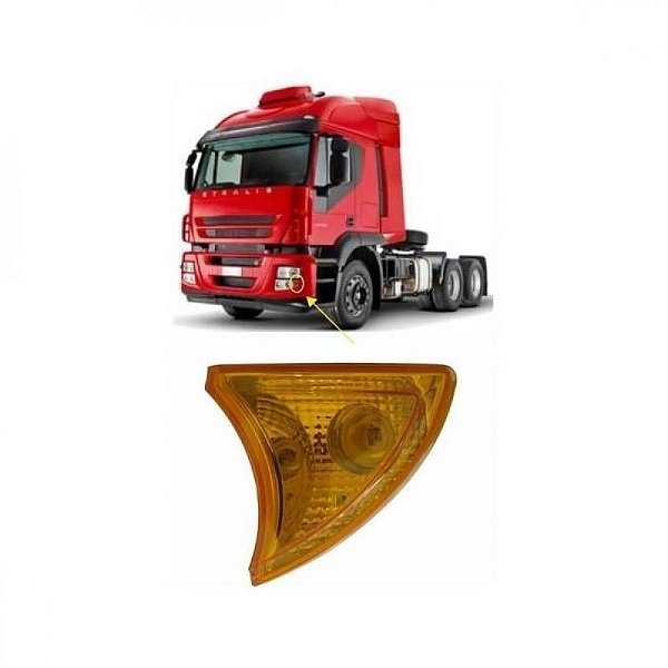Lanterna stralis iveco de 2008 a 2013 dianteira lado direito âmbar auxiliar