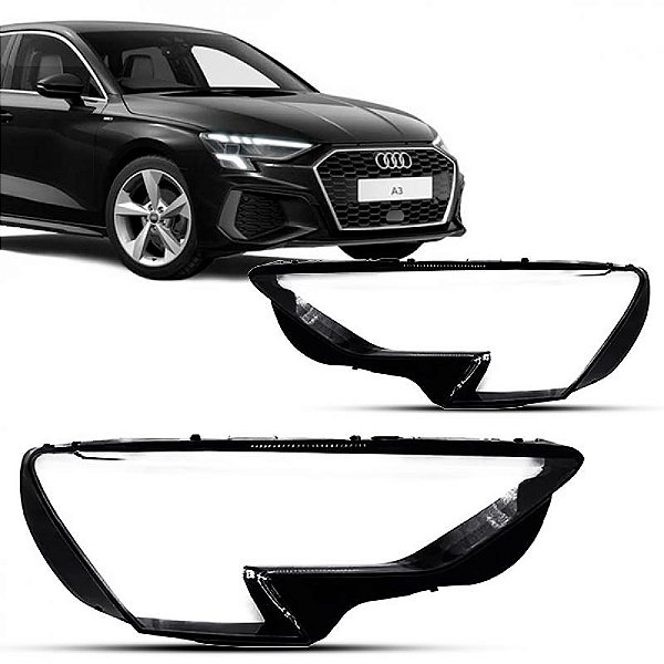 Lente de farol a3 audi de 2021 a 2023 lado direito
