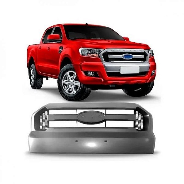 Grade do radiador ranger ford de 2016 a 2019 cinza sem nome ranger