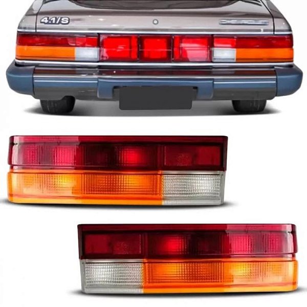 Lanterna opala chevrolet de 1988 a 1992 traseira lado esquerdo tricolor