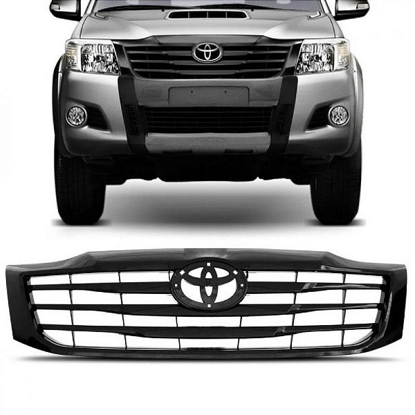 Grade do radiador hilux toyota de 2012 a 2015 preta picape