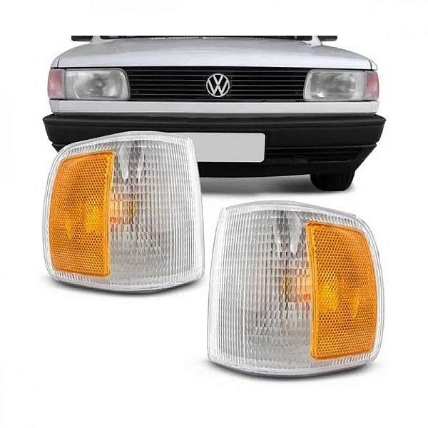 Lanterna gol volkswagen de 1991 a 1996 dianteira lado esquerdo cristal e âmbar modelo cibie