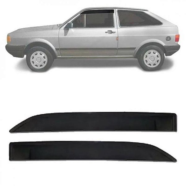 Calha de chuva gol voyage parati saveiro volkswagen de 1980 a 1987 preta