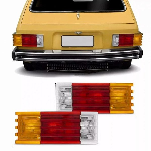 Lanterna brasilia volkswagen de 1978 a 1984 traseira tricolor